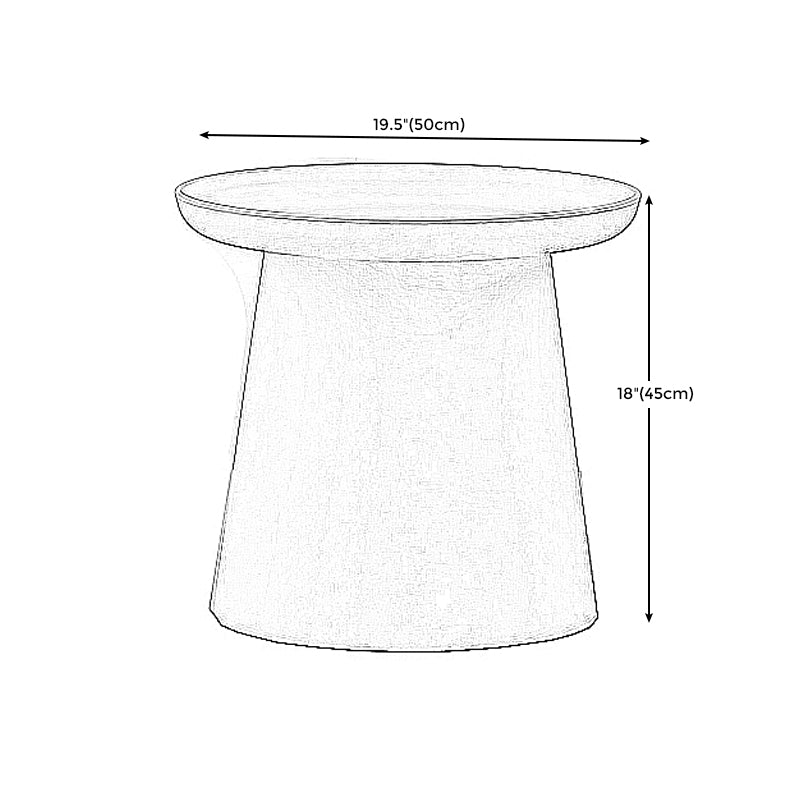 Modern Style Plastic Craft Drum-shaped Base Design Round Coffee Table