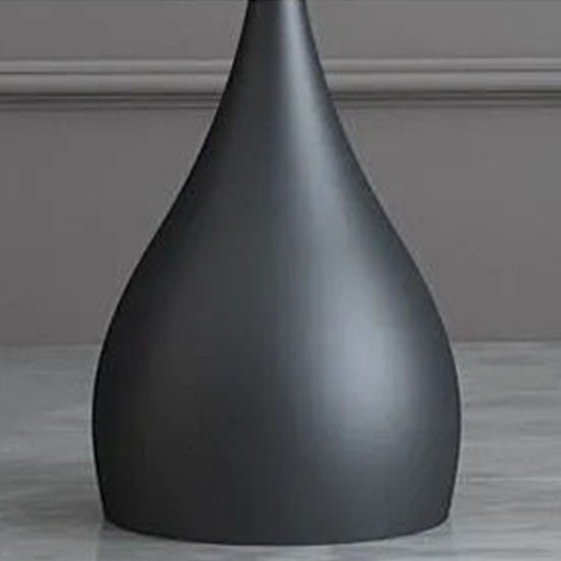 Round Metal/Marble End Table 13.78"/15.75" Wide Pedestal Side Table