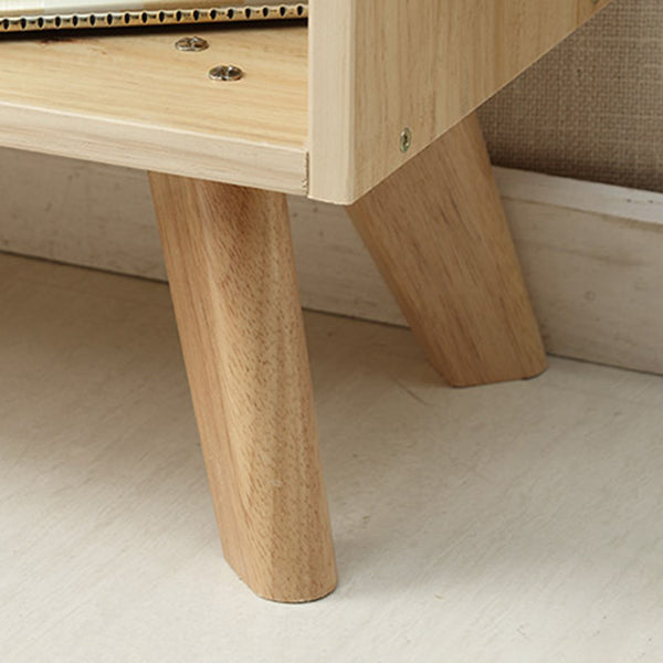 Natural Colour Wooden Standard Bookcase Contemporary Closed Back Bookshelf