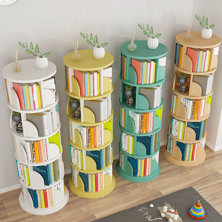Rotatable Bookcase Contemporary Style Bookshelf for Home Office Study Room