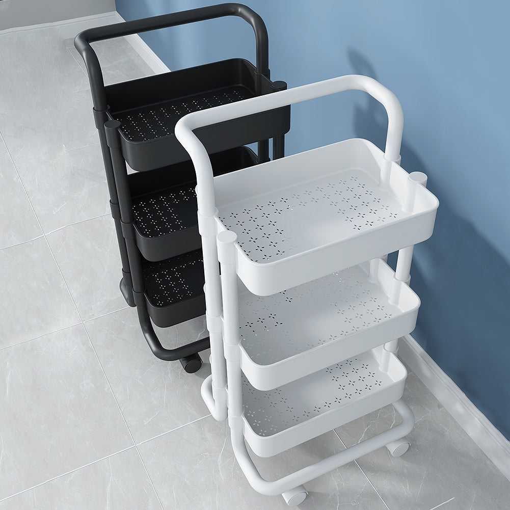 Metal Frame Open Etagere Bookshelf Modern Vertical Bookcase with Caster Wheels