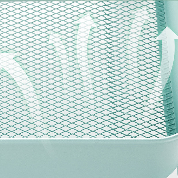 Metal Contemporary Etagere Bookshelf Vertical Open Bookcase with Caster Wheels