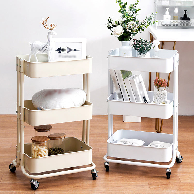 Contemporary Geometric Bookshelf Open Back Bookcase with Wheels