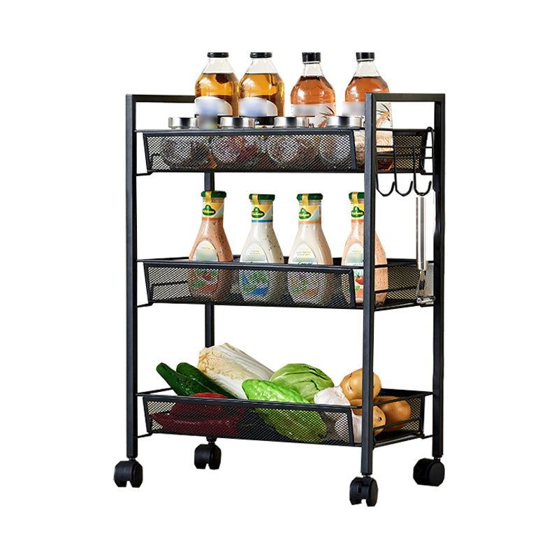 Contemporary Geometric Bookshelf Open Back Bookcase with Wheels