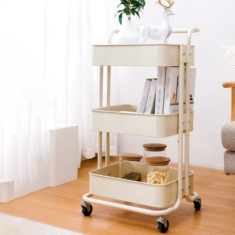 Contemporary Geometric Bookshelf Open Back Bookcase with Wheels