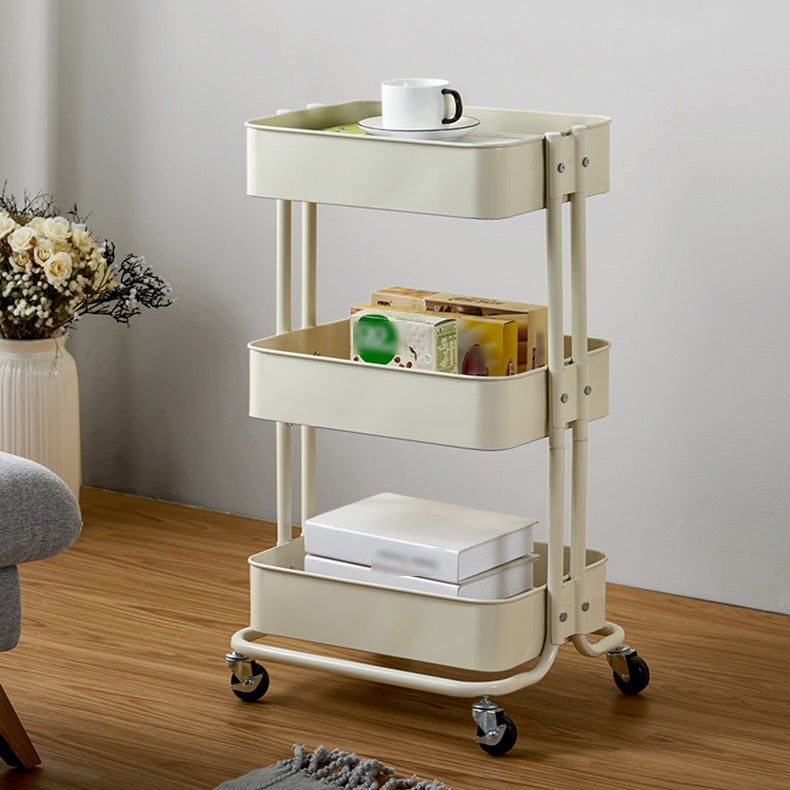 Contemporary Geometric Bookshelf Open Back Bookcase with Wheels