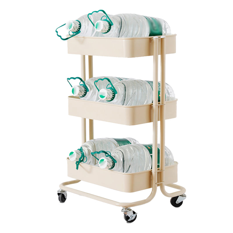 Contemporary Geometric Bookshelf Open Back Bookcase with Wheels