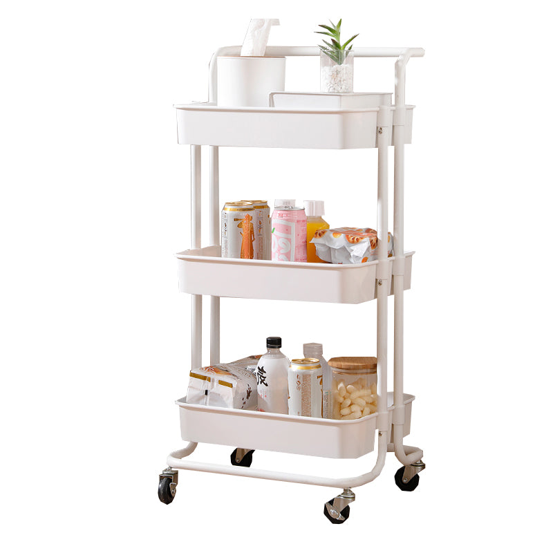 Contemporary Geometric Bookshelf Open Back Bookcase with Wheels