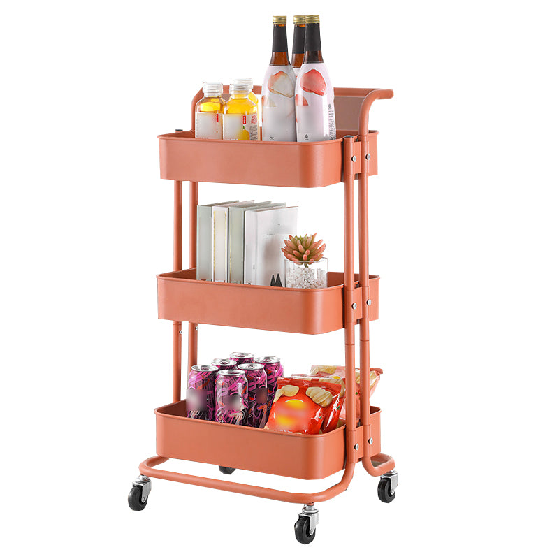 Contemporary Geometric Bookshelf Open Back Bookcase with Wheels