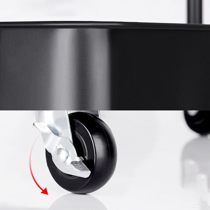 Contemporary Geometric Bookshelf Open Back Bookcase with Wheels