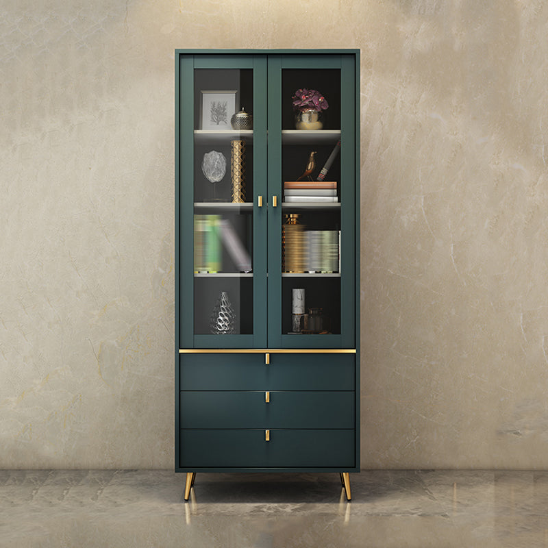 Modern Style Bookshelf Closed Back Shelf Bookcase with Doors for Office Home