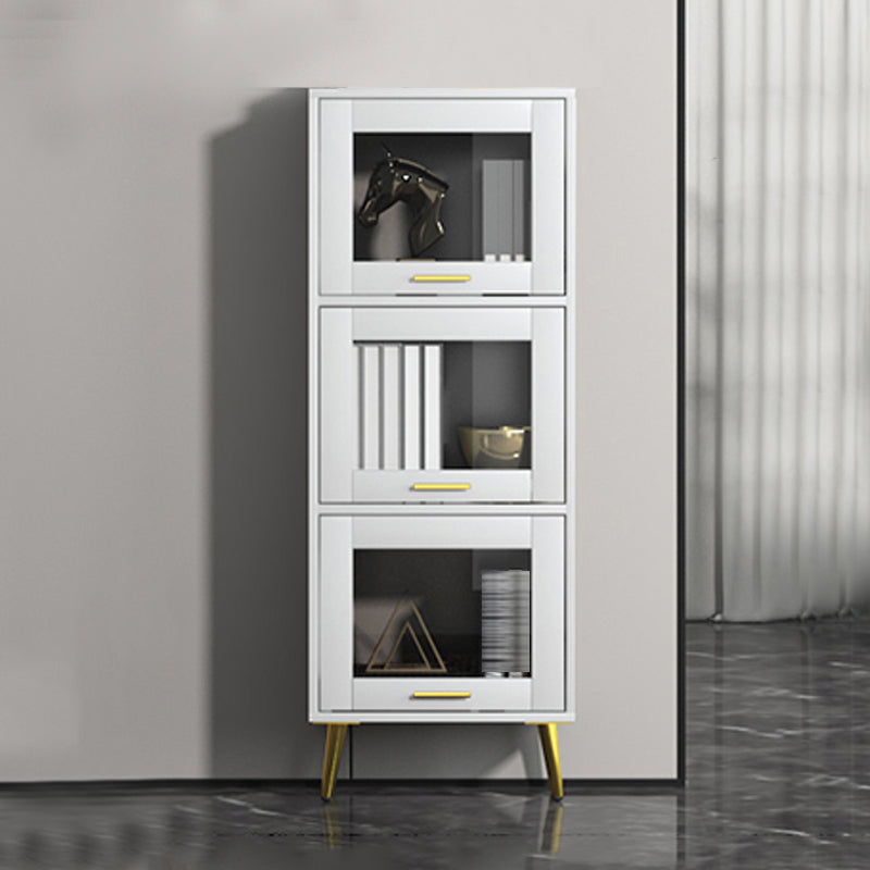 Modern Style Bookshelf Closed Back Shelf Bookcase with Doors for Office Home