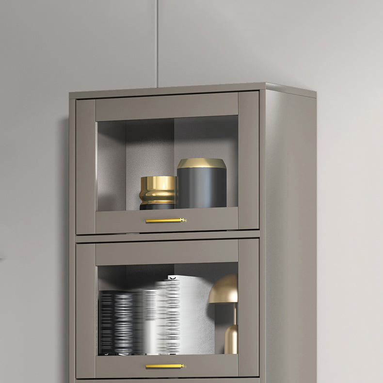 Modern Style Bookshelf Closed Back Shelf Bookcase with Doors for Office Home