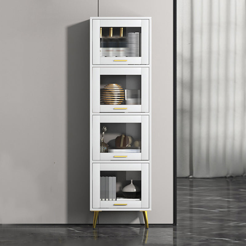 Modern Style Bookshelf Closed Back Shelf Bookcase with Doors for Office Home