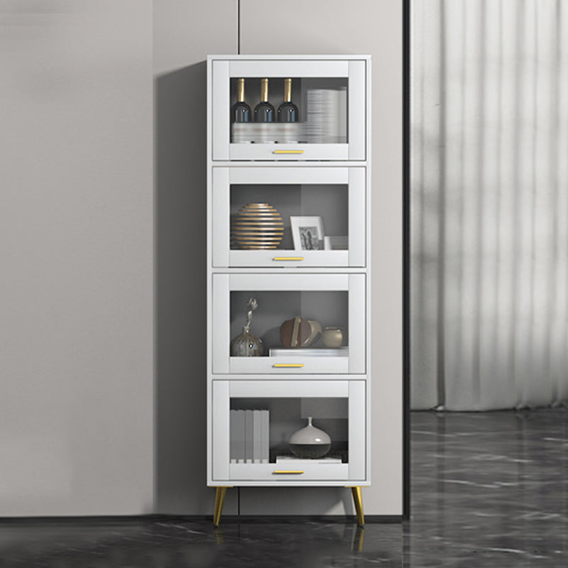 Modern Style Bookshelf Closed Back Shelf Bookcase with Doors for Office Home