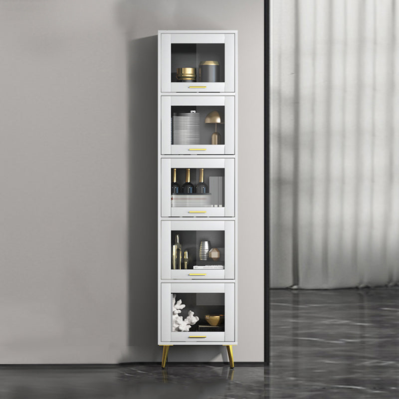 Modern Style Bookshelf Closed Back Shelf Bookcase with Doors for Office Home