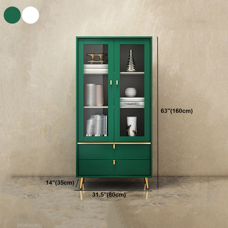 Modern Style Bookshelf Closed Back Shelf Bookcase with Doors for Office Home