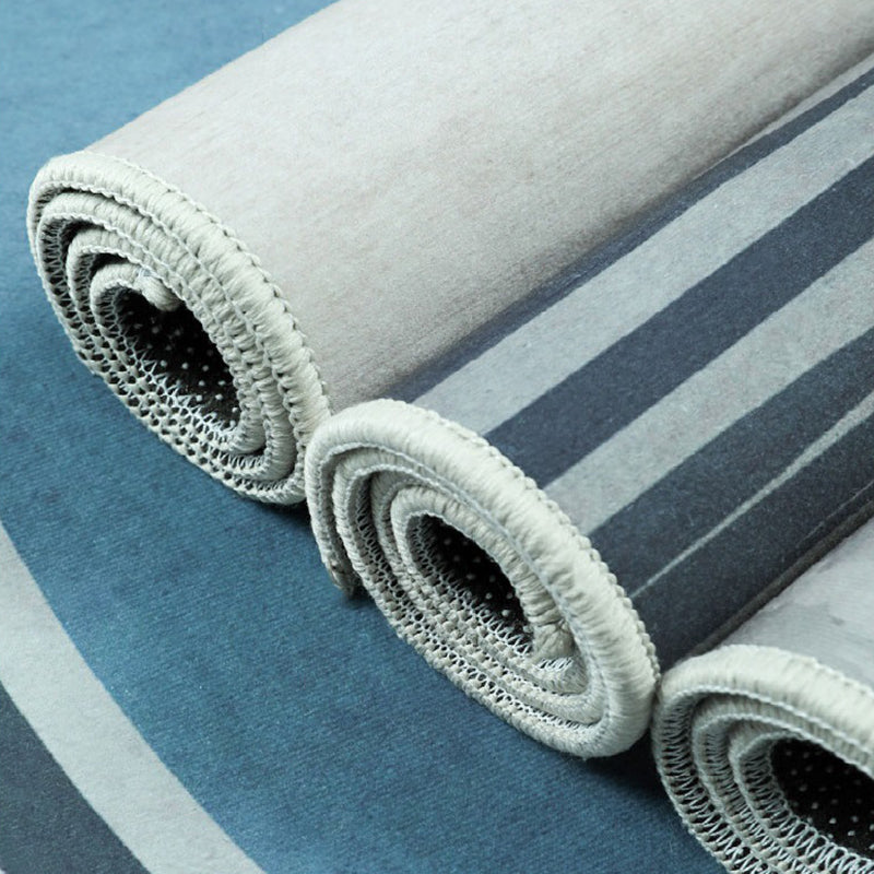 Dark Gray Modern Rug Polyester Graphic Rug Stain Resistant Rug for Home Decor