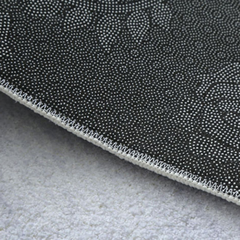 Light Gray Casual Area Rug Polyester Graphic Rug Non-Slip Backing Rug for Living Room