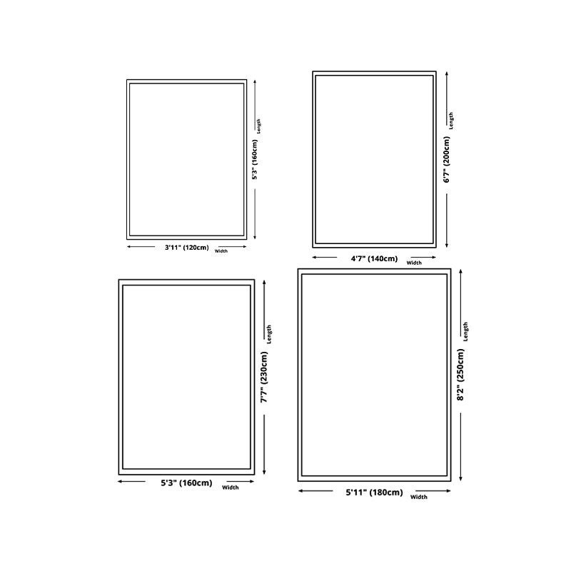 Dark Gray Modern Rug Polyester Pinstripe Rug Stain Resistant Rug for Living Room