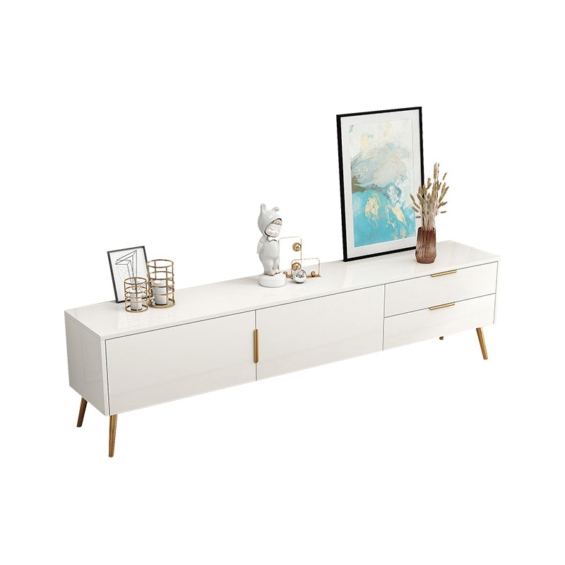 Glam TV Console with Cabinet Engineered Wood TV Media Stand with Drawers
