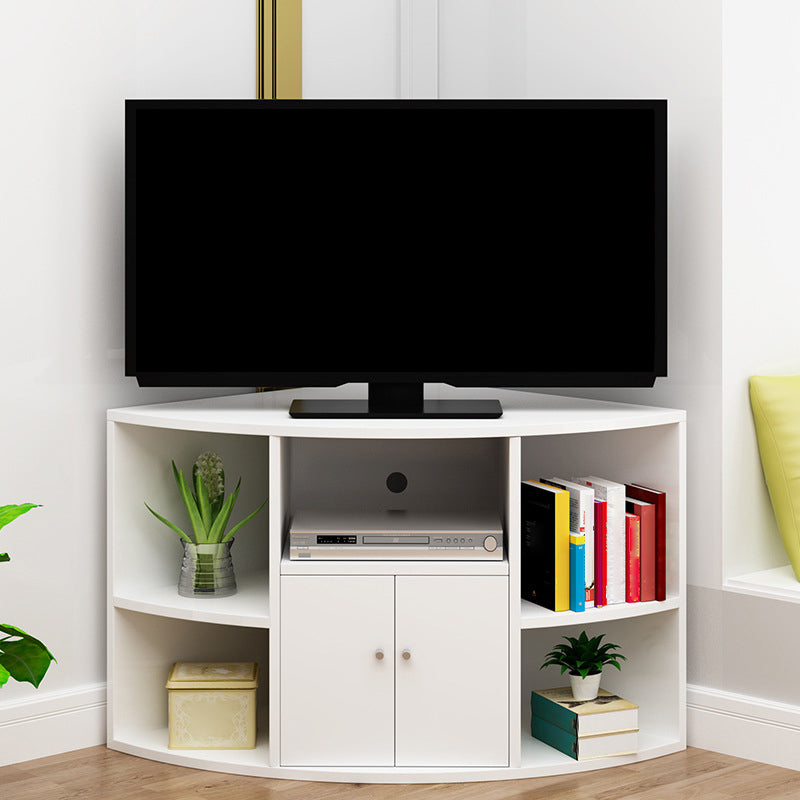 Engineered Wood TV Stand Modern Style Corner TV Cabinet with Door