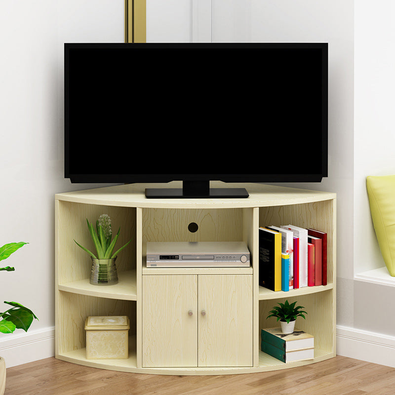 Engineered Wood TV Stand Modern Style Corner TV Cabinet with Door