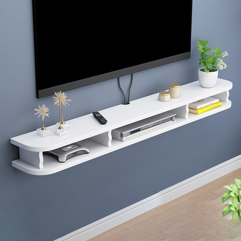 Engineered Wood Floating TV Stand Scandinavian Style TV Cabinet with Shelves