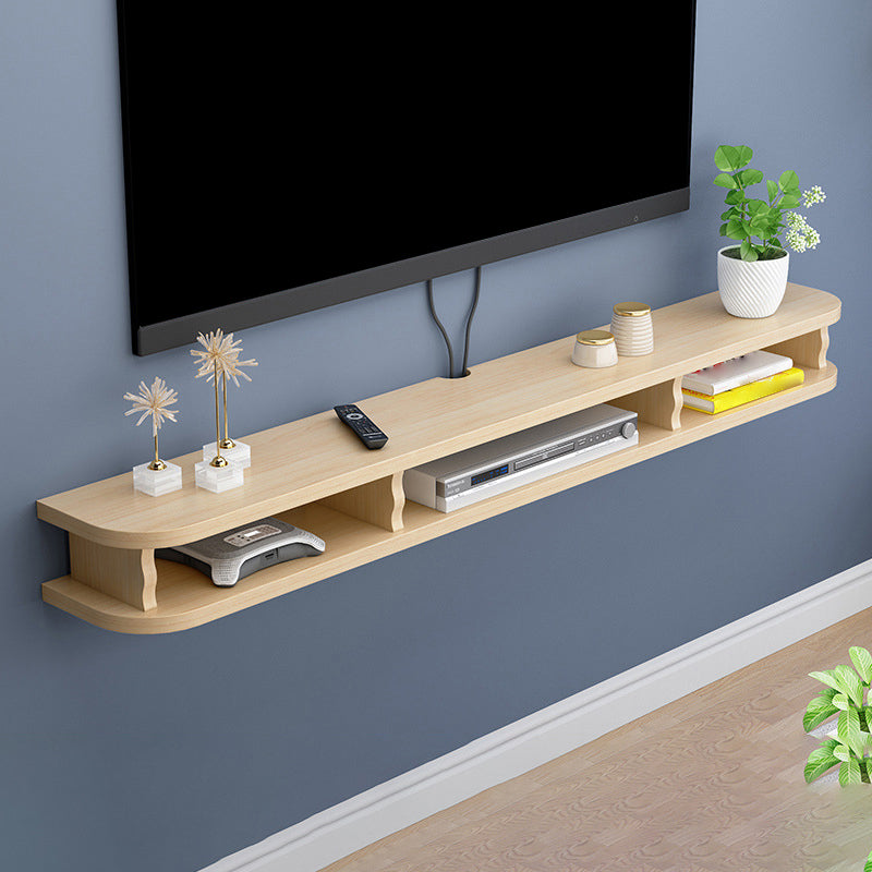 Engineered Wood Floating TV Stand Scandinavian Style TV Cabinet with Shelves