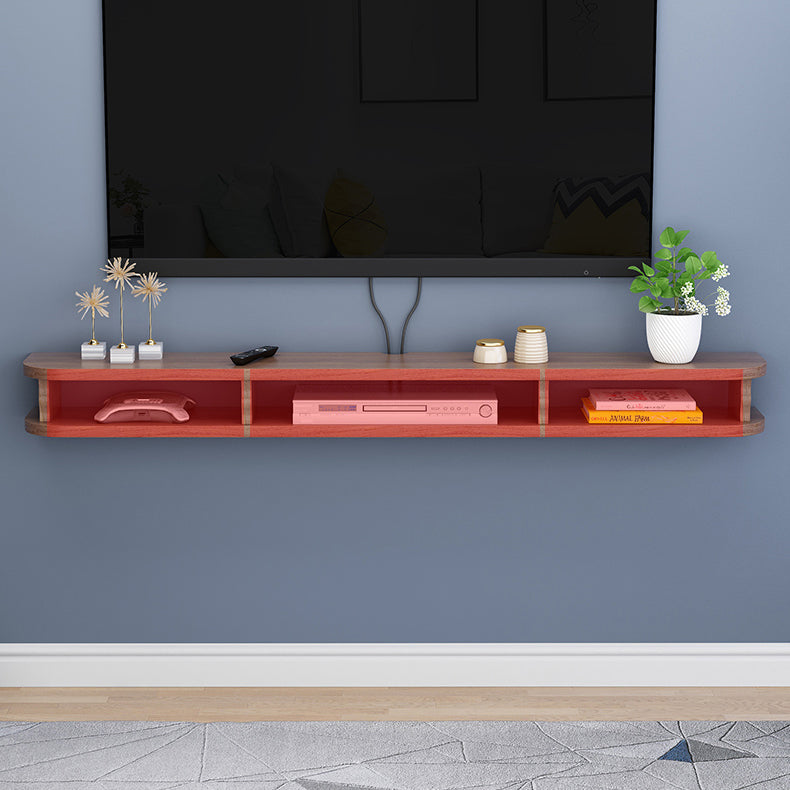 Engineered Wood Floating TV Stand Scandinavian Style TV Cabinet with Shelves
