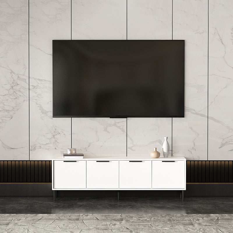 Wooden Enclosed Storage TV Console Scandinavian TV Stand with Cabinet