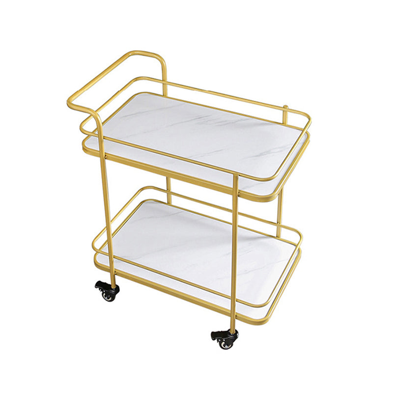 31.50" High Rolling Contemporary Prep Table Wooden Prep Table