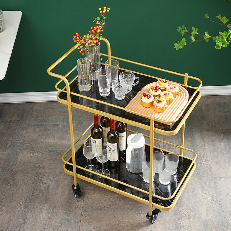 31.50" High Rolling Contemporary Prep Table Wooden Prep Table