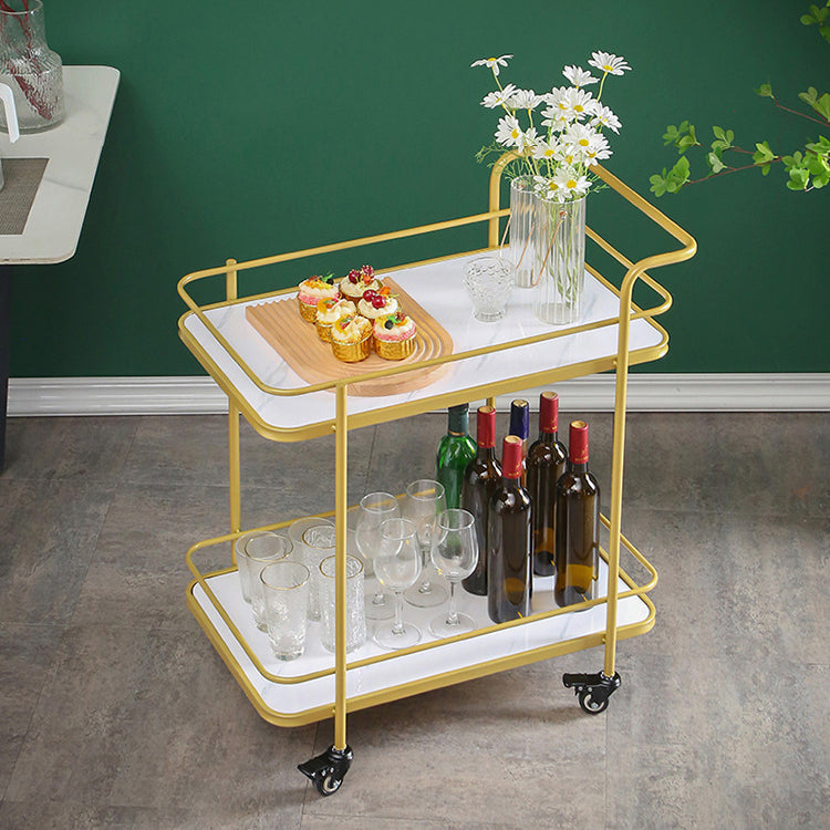 31.50" High Rolling Contemporary Prep Table Wooden Prep Table