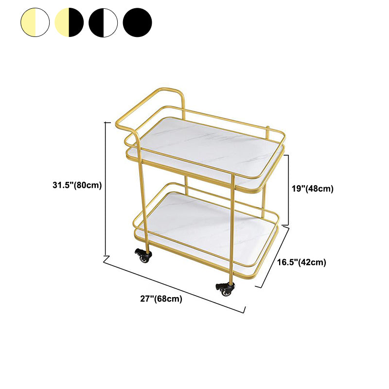 31.50" High Rolling Contemporary Prep Table Wooden Prep Table