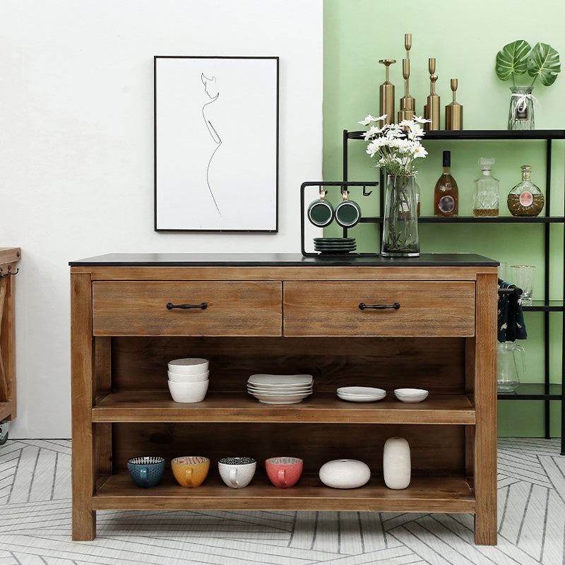 Modern Stationary Kitchen Island table Wood Kitchen Island table