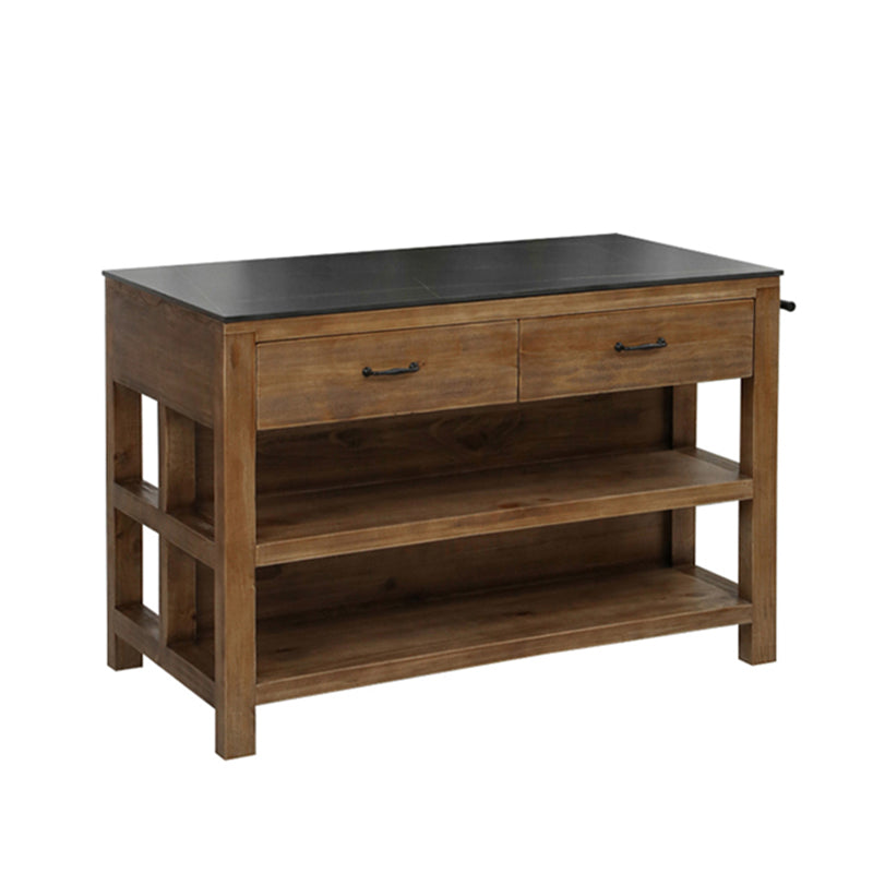 Modern Stationary Kitchen Island table Wood Kitchen Island table