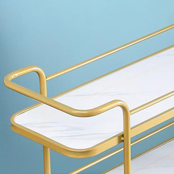 Modern Rolling Prep Table Metal Rectangular Prep Table for Home Use