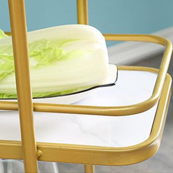 Modern Rolling Prep Table Metal Rectangular Prep Table for Home Use