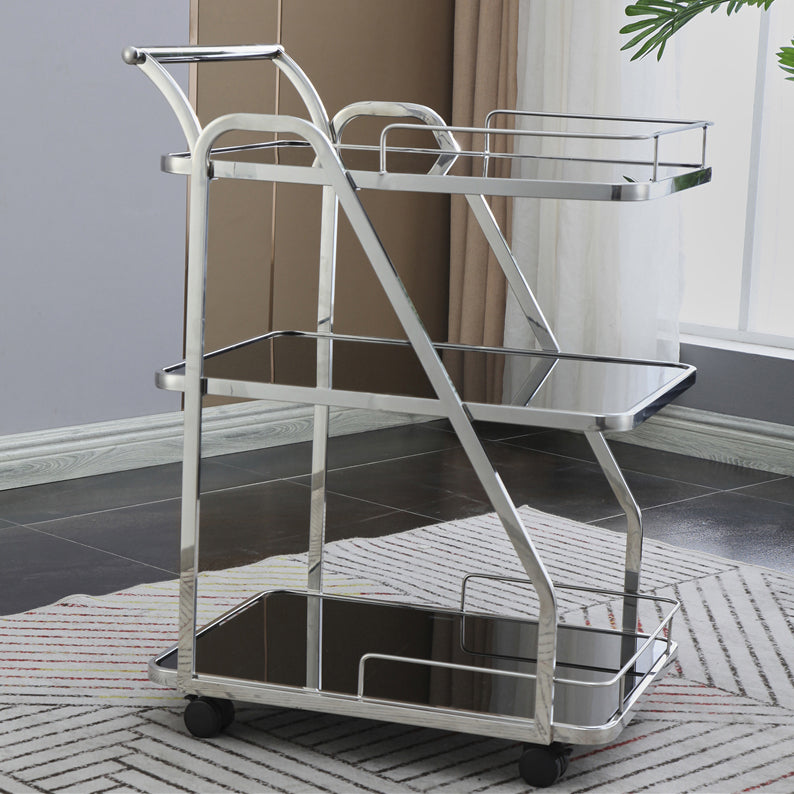 33.07" High Rolling Contemporary Prep Table Stone Prep Table