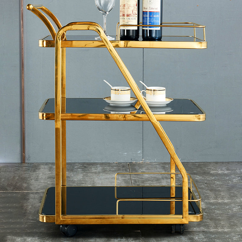 33.07" High Rolling Contemporary Prep Table Stone Prep Table