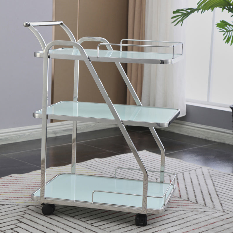 33.07" High Rolling Contemporary Prep Table Stone Prep Table