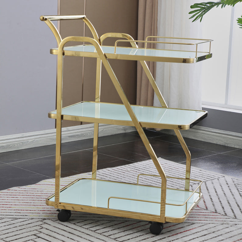 33.07" High Rolling Contemporary Prep Table Stone Prep Table