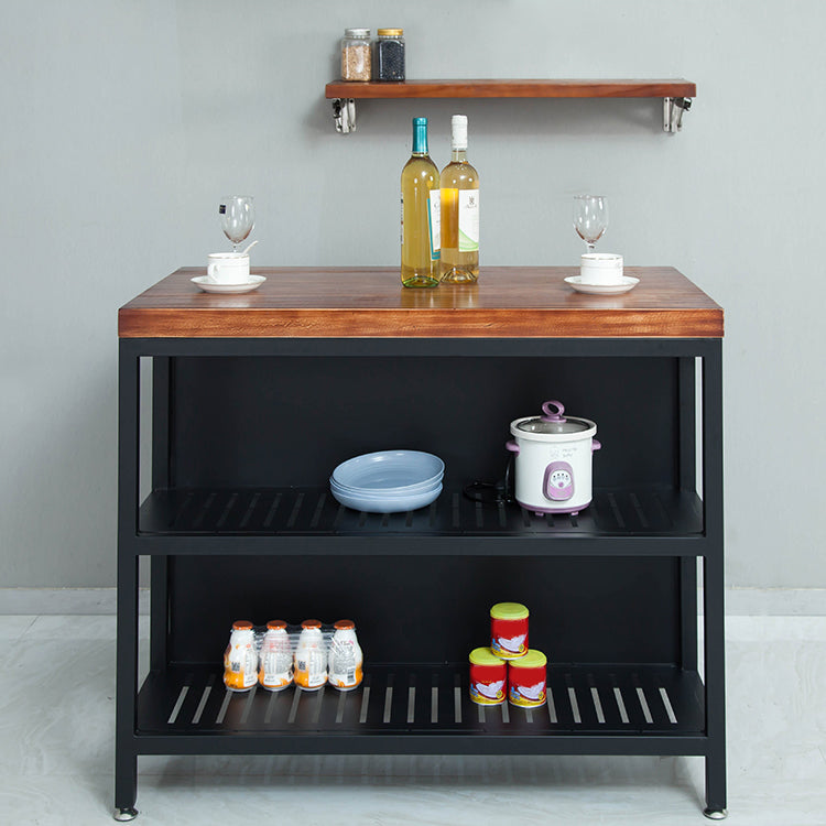 Modern Stationary Prep Table Wood Rectangular Prep Table for Home Use
