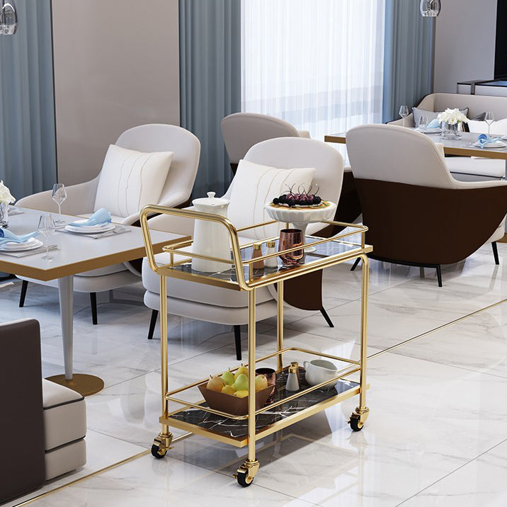 34.65" High Rolling Contemporary Prep Table Stone Prep Table for Restaurant