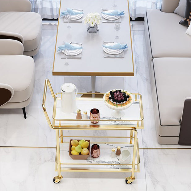 34.65" High Rolling Contemporary Prep Table Stone Prep Table for Restaurant