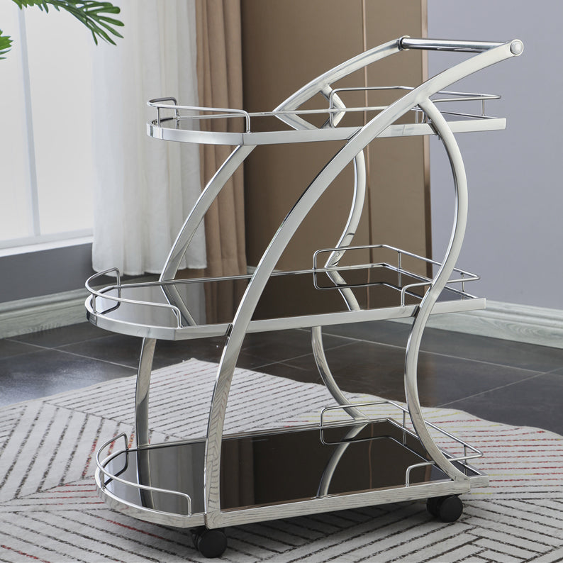 33.07" High Rolling Contemporary Prep Table Stone Prep Table for Kitchen