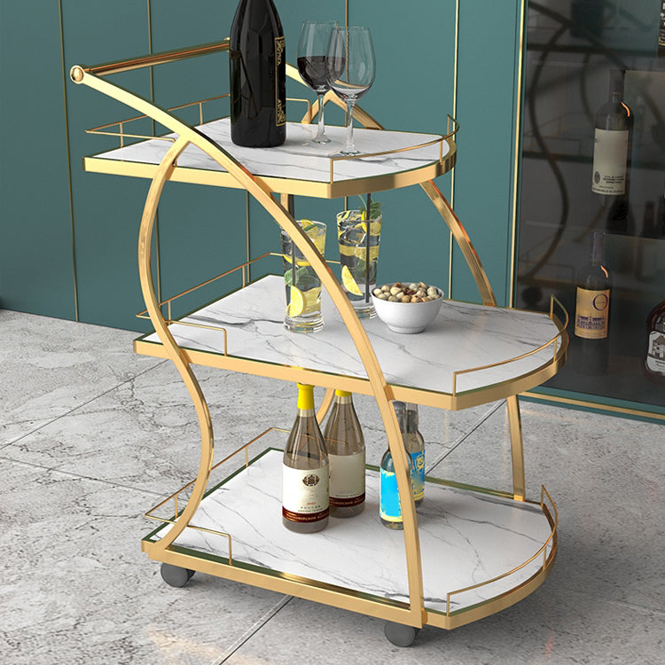 33.07" High Rolling Contemporary Prep Table Stone Prep Table for Kitchen