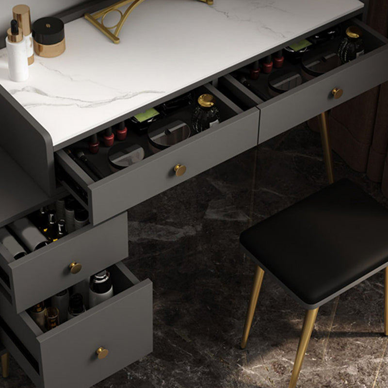 4 Drawers Makeup Table Desk Vanity - 30.7"H Vanity Table with Cabinets