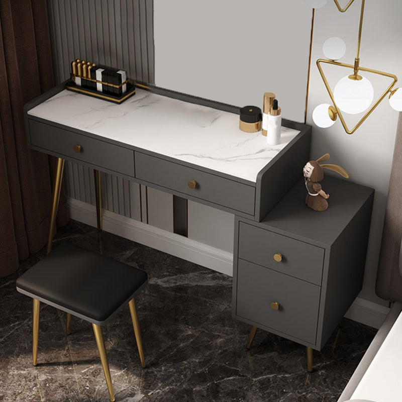 4 Drawers Makeup Table Desk Vanity - 30.7"H Vanity Table with Cabinets